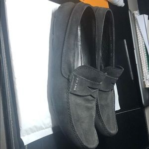 Prada men suede shoes black